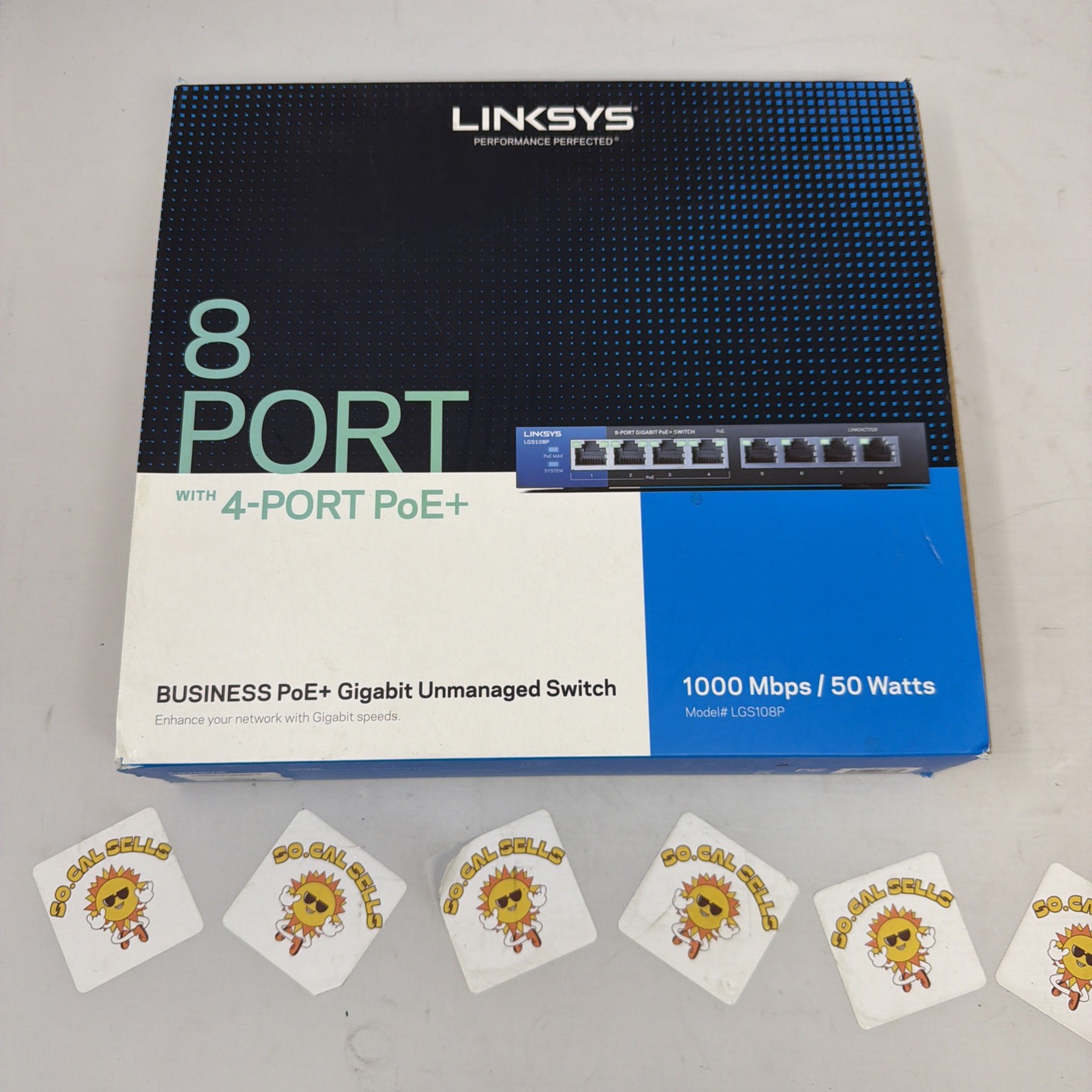 Linksys LGS108PV2 8-Port Buisness Desktop Gigabit PoE+ Switch