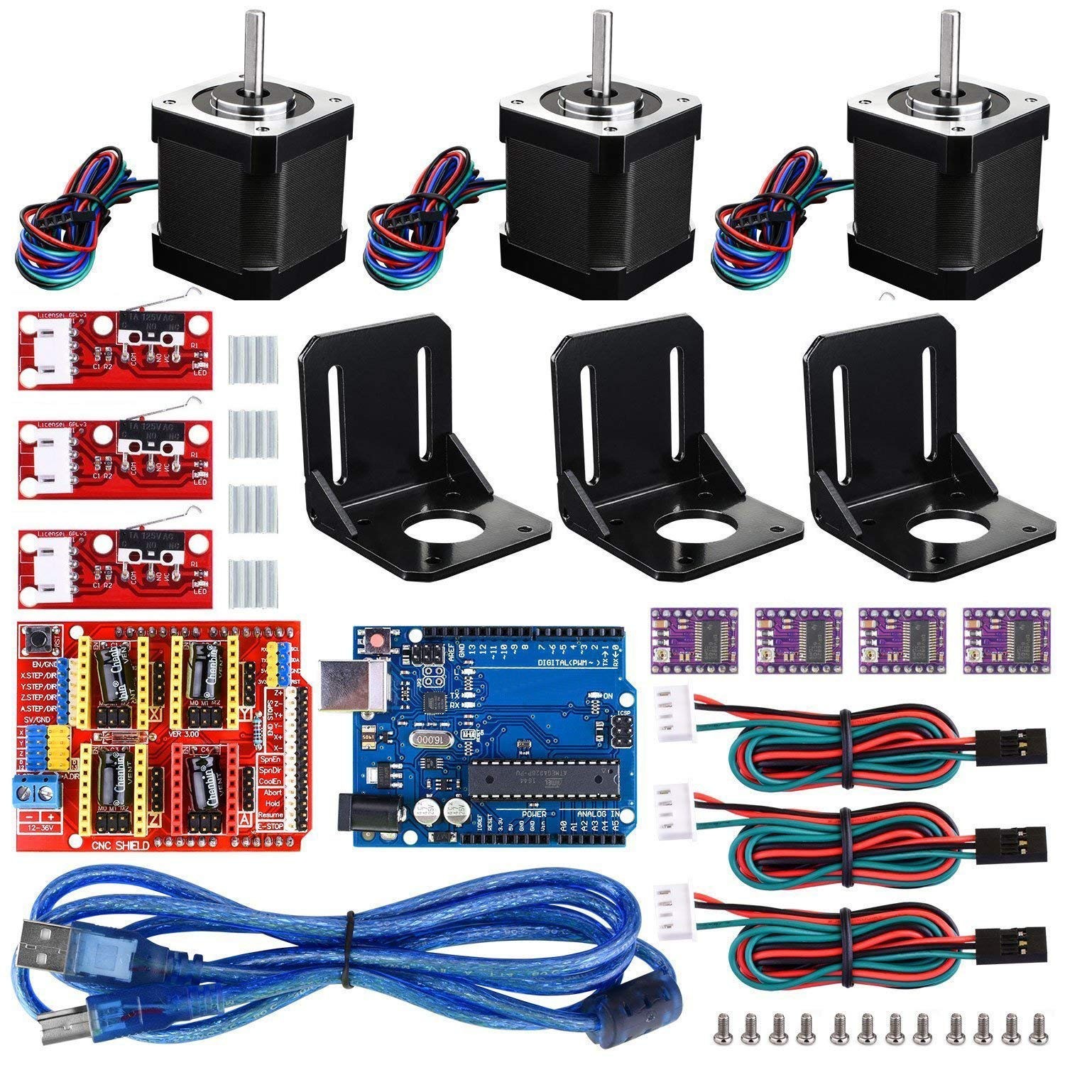 Kit CNC para impresora 3D Arduino con ArduinoIDE, placa de expansión CNC GRBL Lo