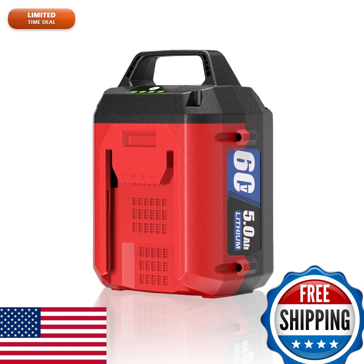 TenHutt 60V 5.0Ah Li-ion Battery, Replacement Toro 60v Flex Force Battery 88650