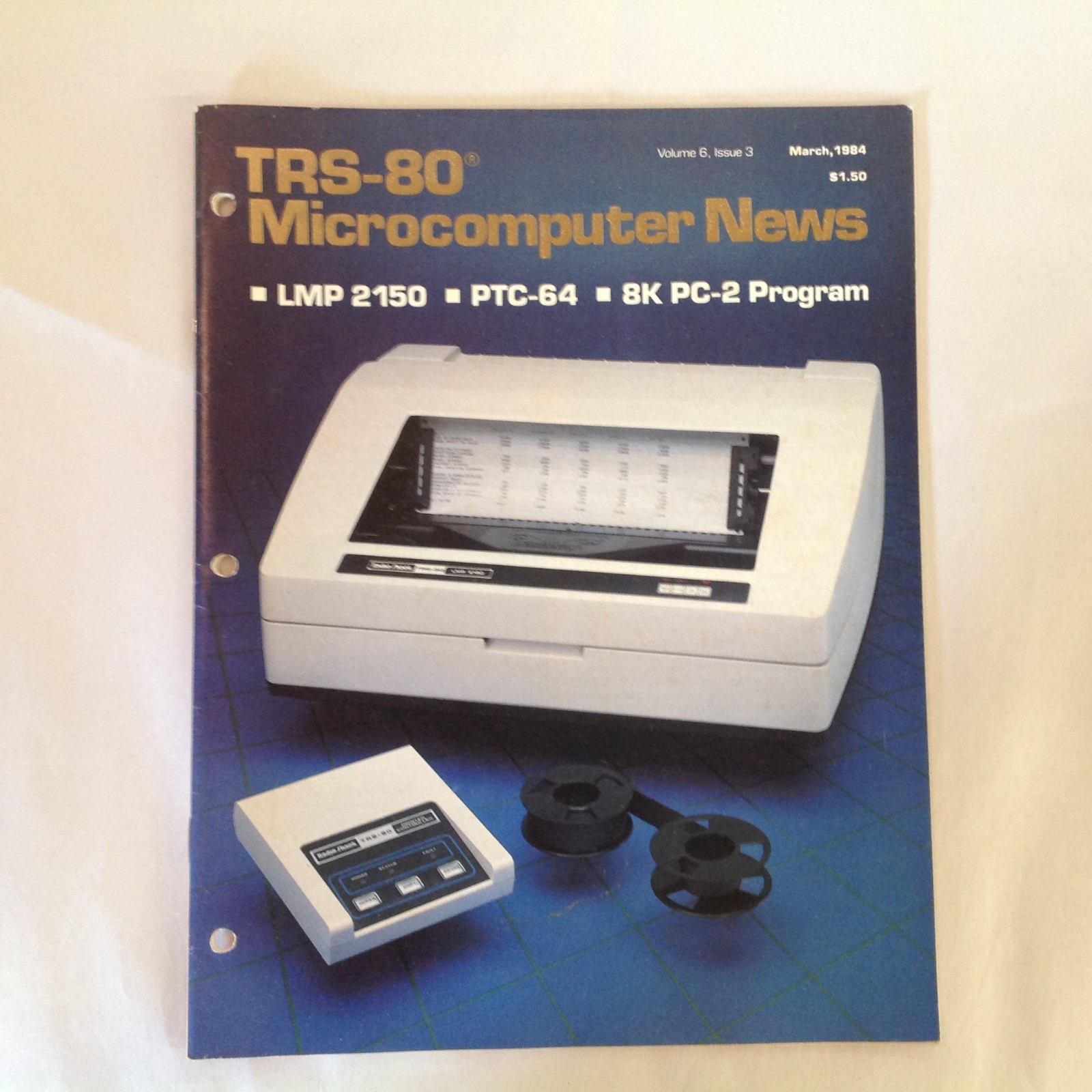 Vintage Mar 1984 TRS-80 Microcomputer News LMP 2150 PTC-64 8K PC-2 Program Scrip
