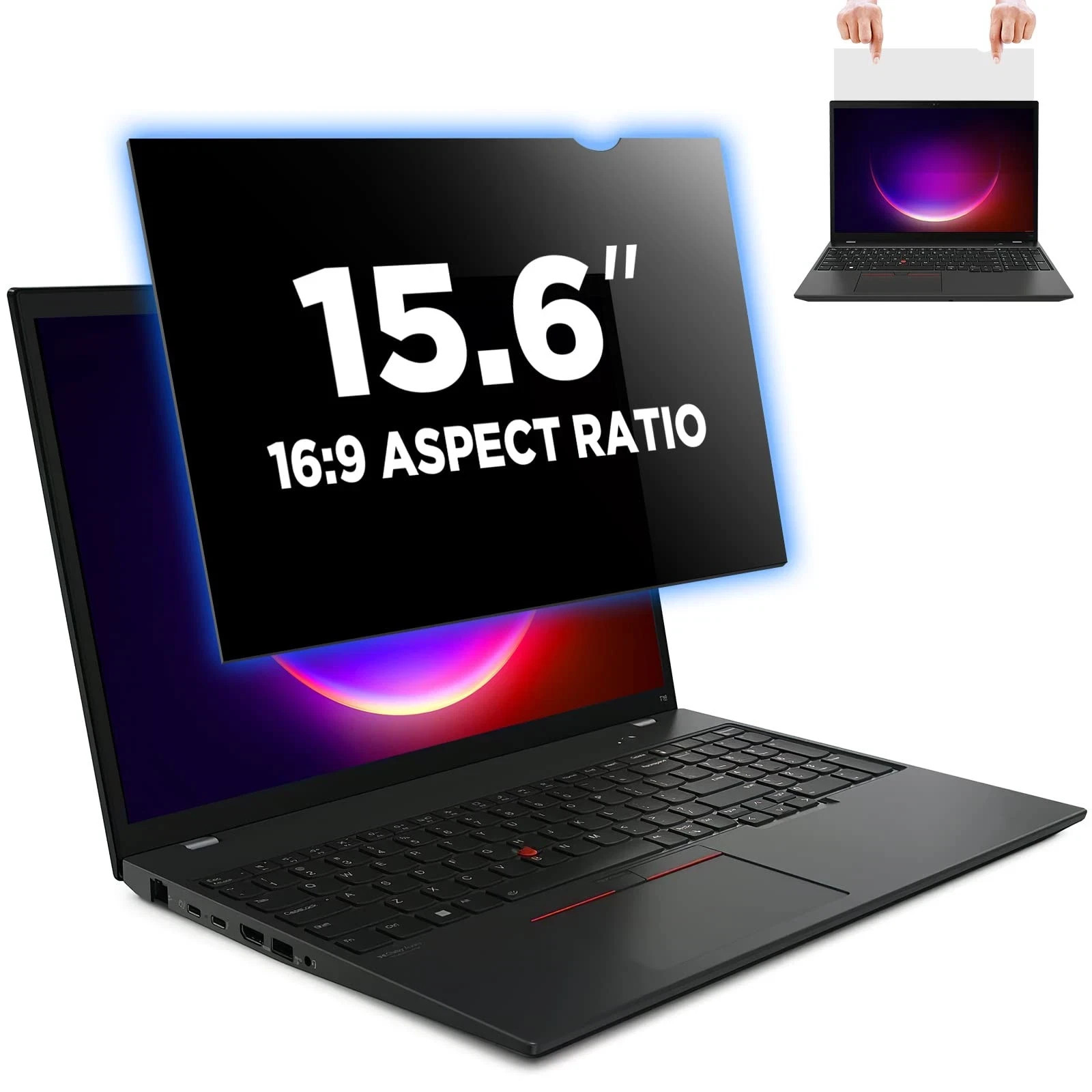 15.6" Privacy Filter Screen Protector, Anti-Spy/Glare Film for 15.6 inch Wide...