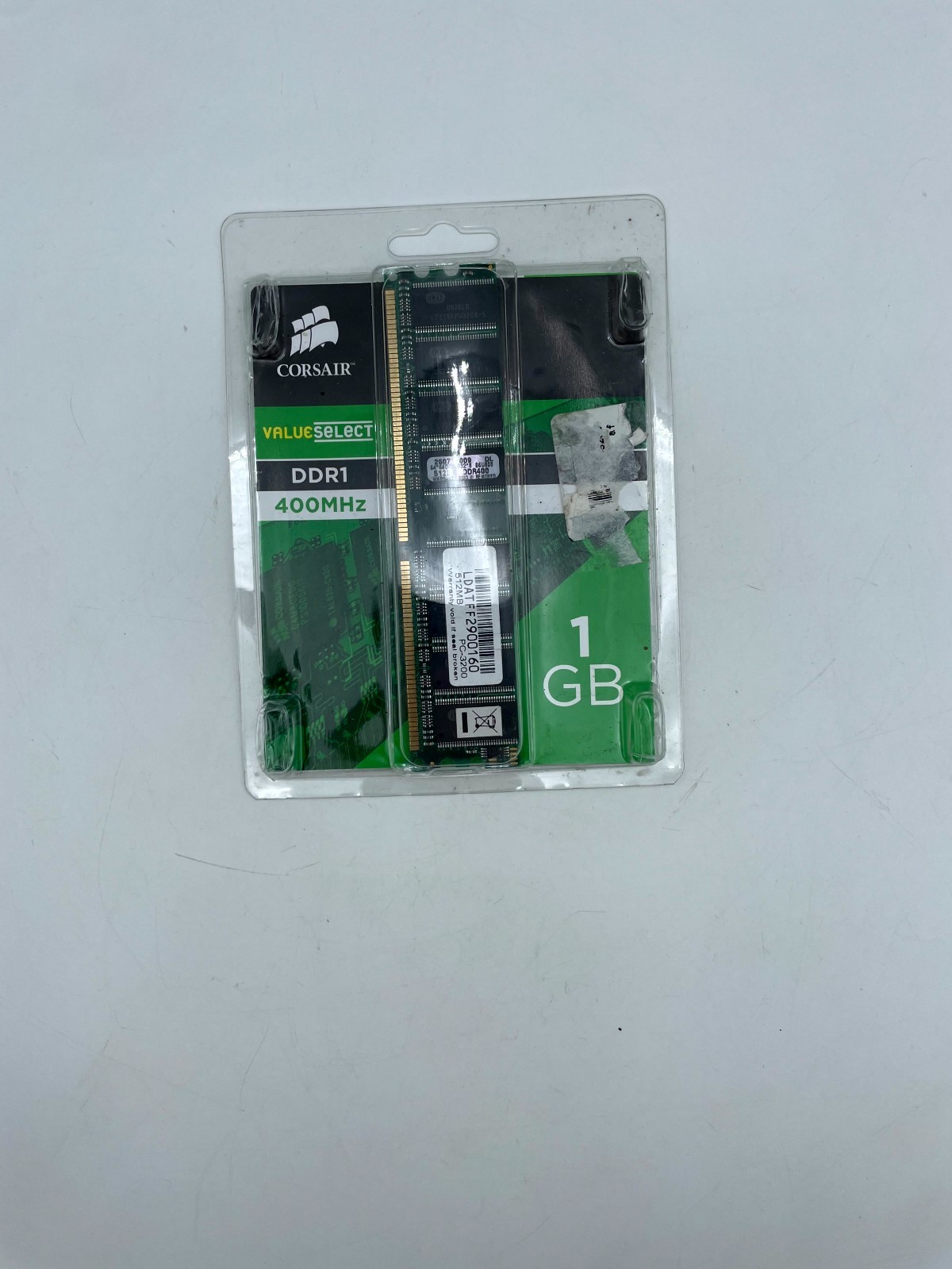 Corsair Value Select 1GB DIMM DDR1 SDRAM Memory Module 400MHz PC-3200 184-Pin