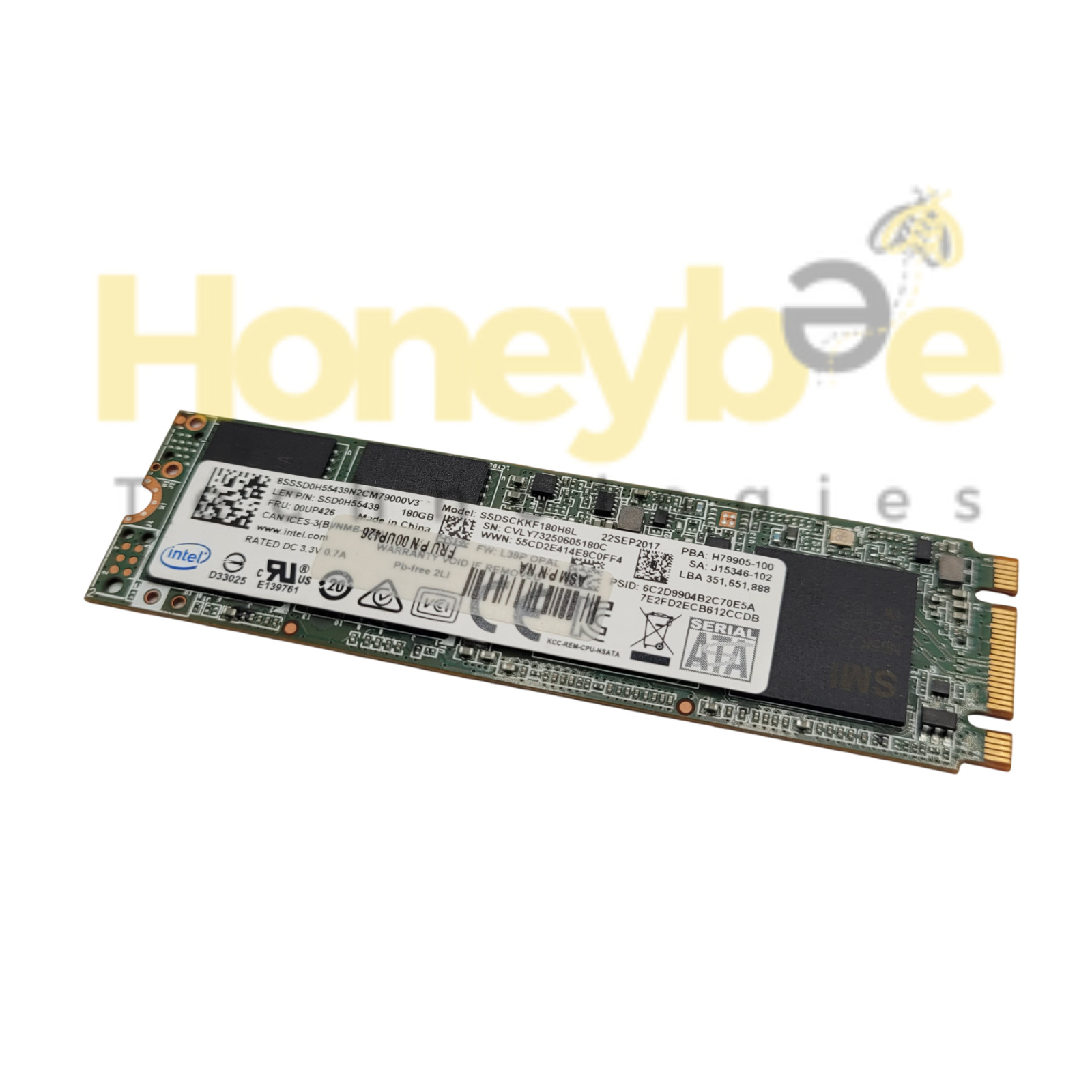 LENOVO 180GB M.2 SSD SOLID STATE DRIVE SATA 2280 SSDSCKKF180H6L 00UP426 TESTED