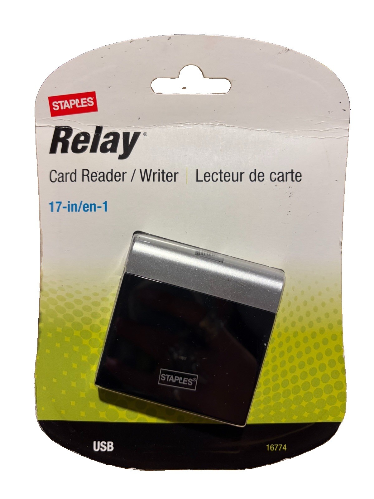 Relay USB Card Reader/Writer Staples New Sealed Compatible With 17 in 1 Devices