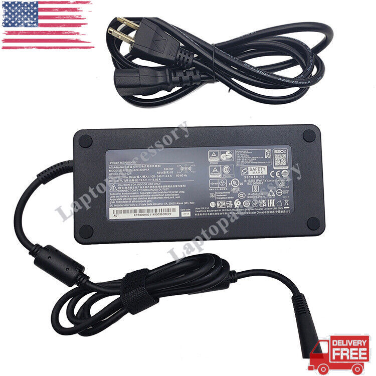For Acer Predator Helios 300 PH315-55 Ac Adapter Charger & Power Cord 280W 19.5V