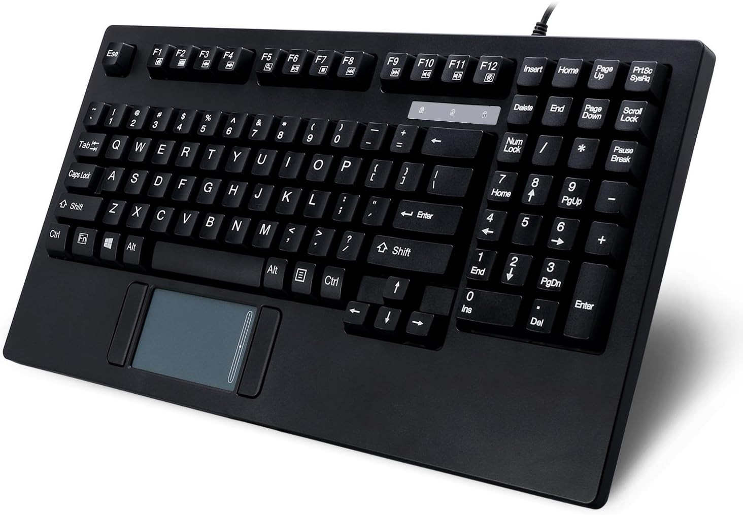 Adesso AKB-425UB 1U Rackmount Touchpad Keyboard - Cable - USB  - 104 Key(s)