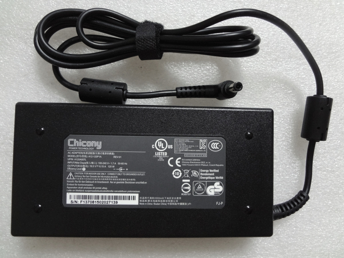 NEW Original 19.5V 6.15A 120W A12-120P1A for MSI GF63 8RD-223US MS-16R1 Charger