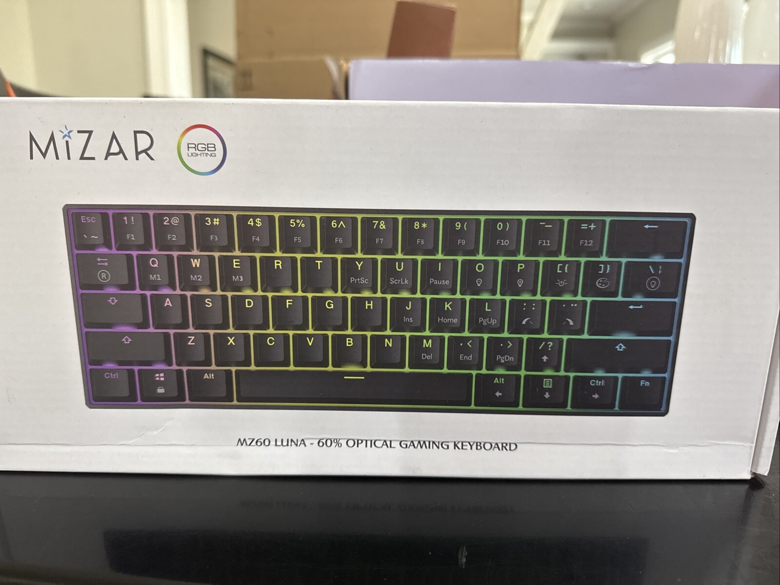 Mizar MZ60 LUNA RGB Lightning 60% optical gaming keyboard