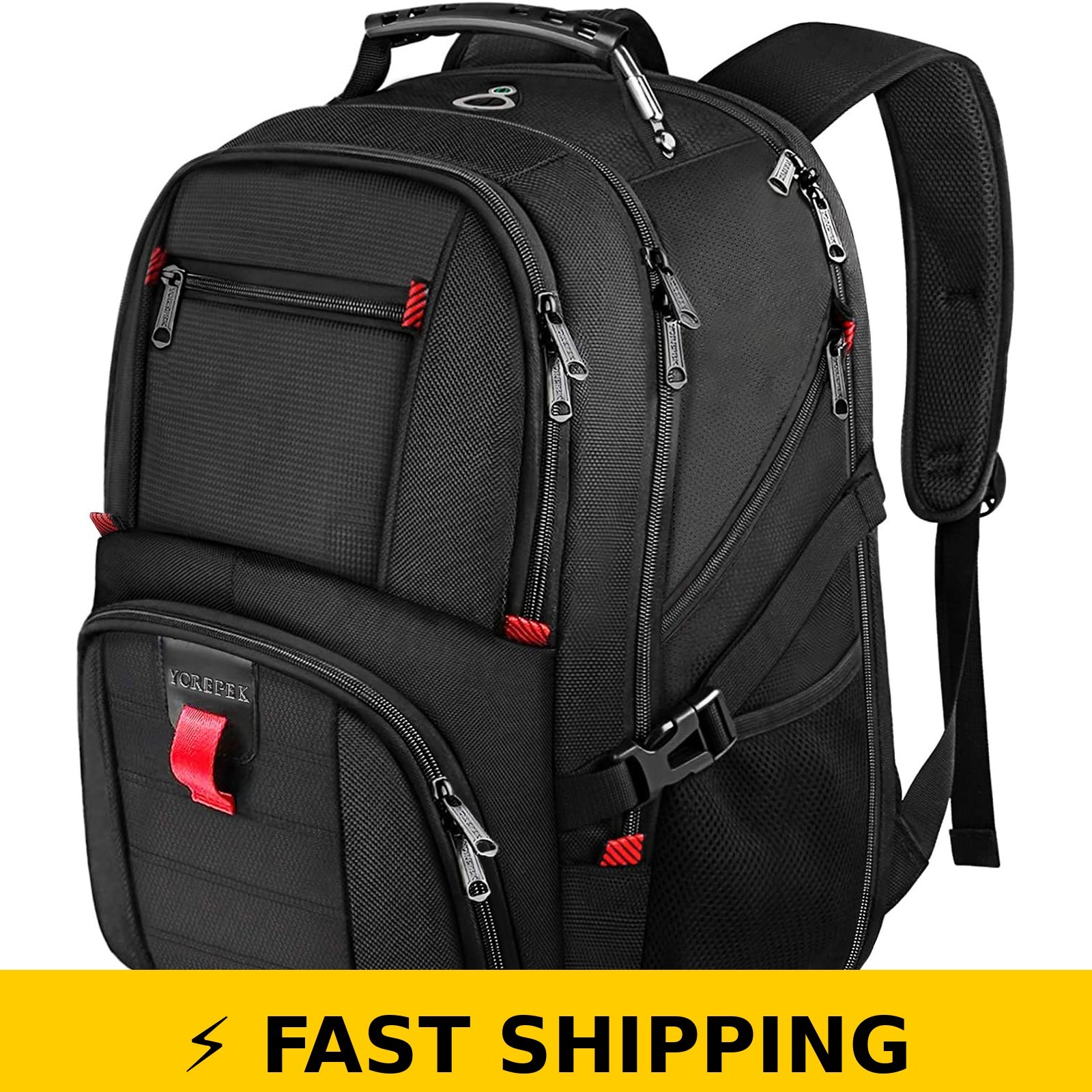 YOREPEK 17 Inch Laptop Backpack, Heavy Duty Water Resistant Travel Bag