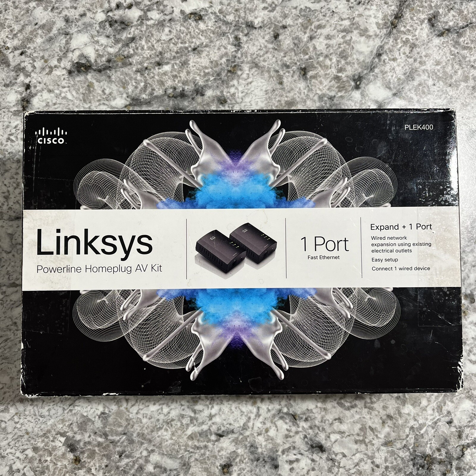 NEW Linksys Cisco Powerline 400 PLEK400 AV Kit Outlet Network Extend Open Box
