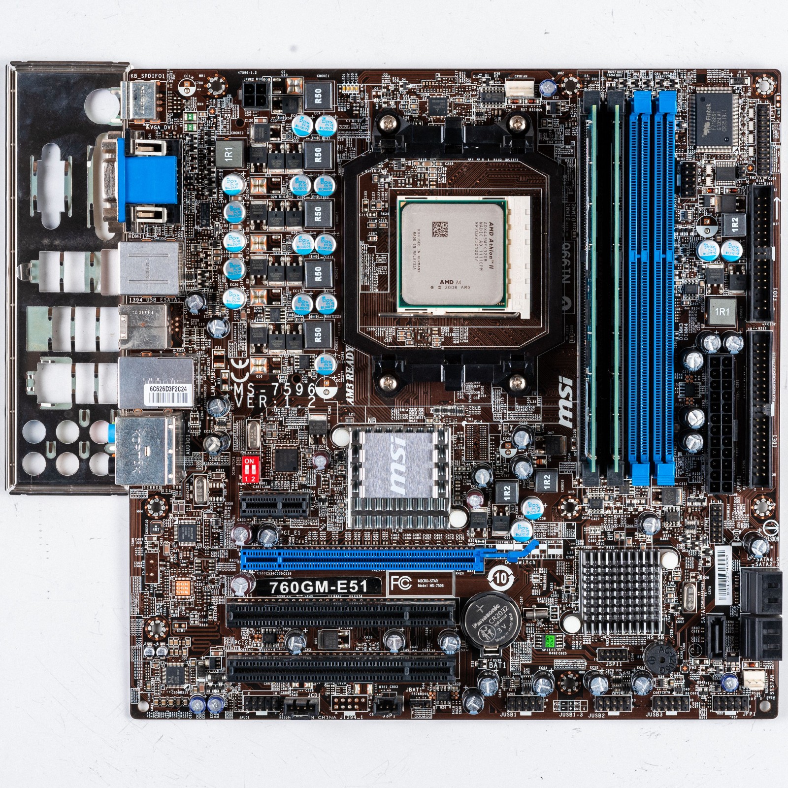 MSI 760GM-E51 AM3 MicroATX Motherboard 8GB DDR3 AMD Athlon II Windows XP Ready