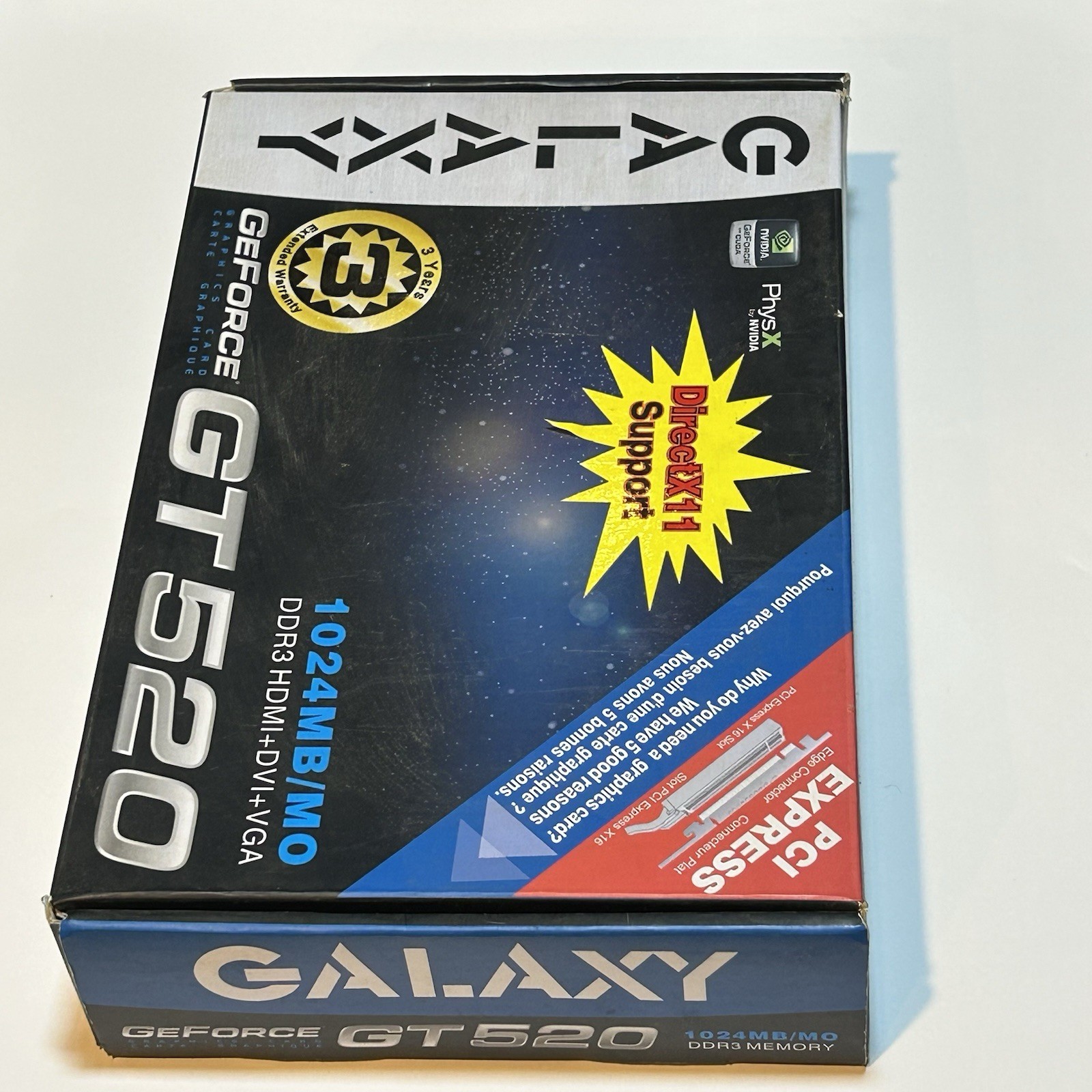 Galaxy NVIDIA GeForce GT 520 1GB DDR3 SDRAM PCI Express x16