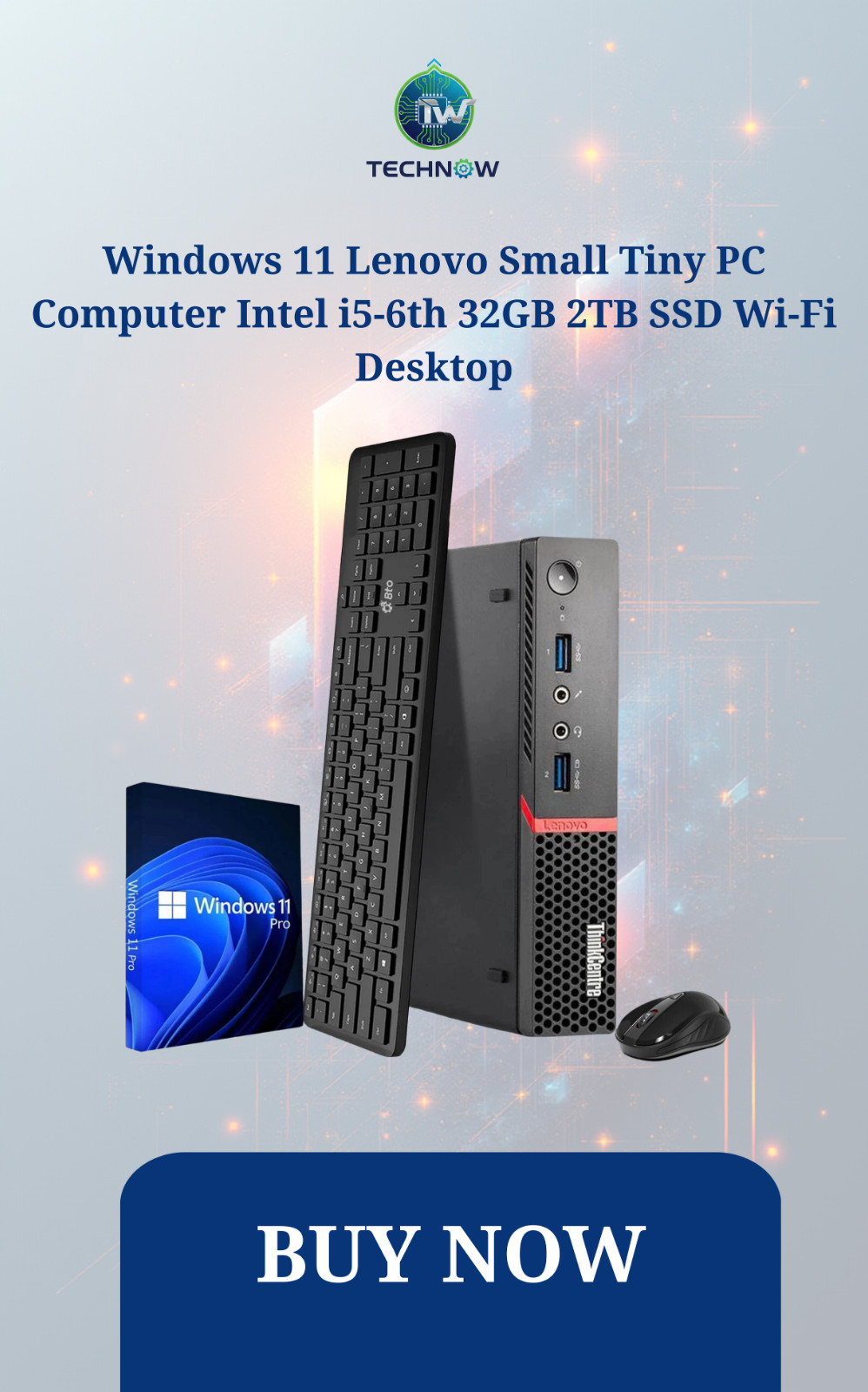 Windows 11 Lenovo Small Tiny PC Computer Intel i5-6th 32GB 2TB SSD Wi-Fi Desktop