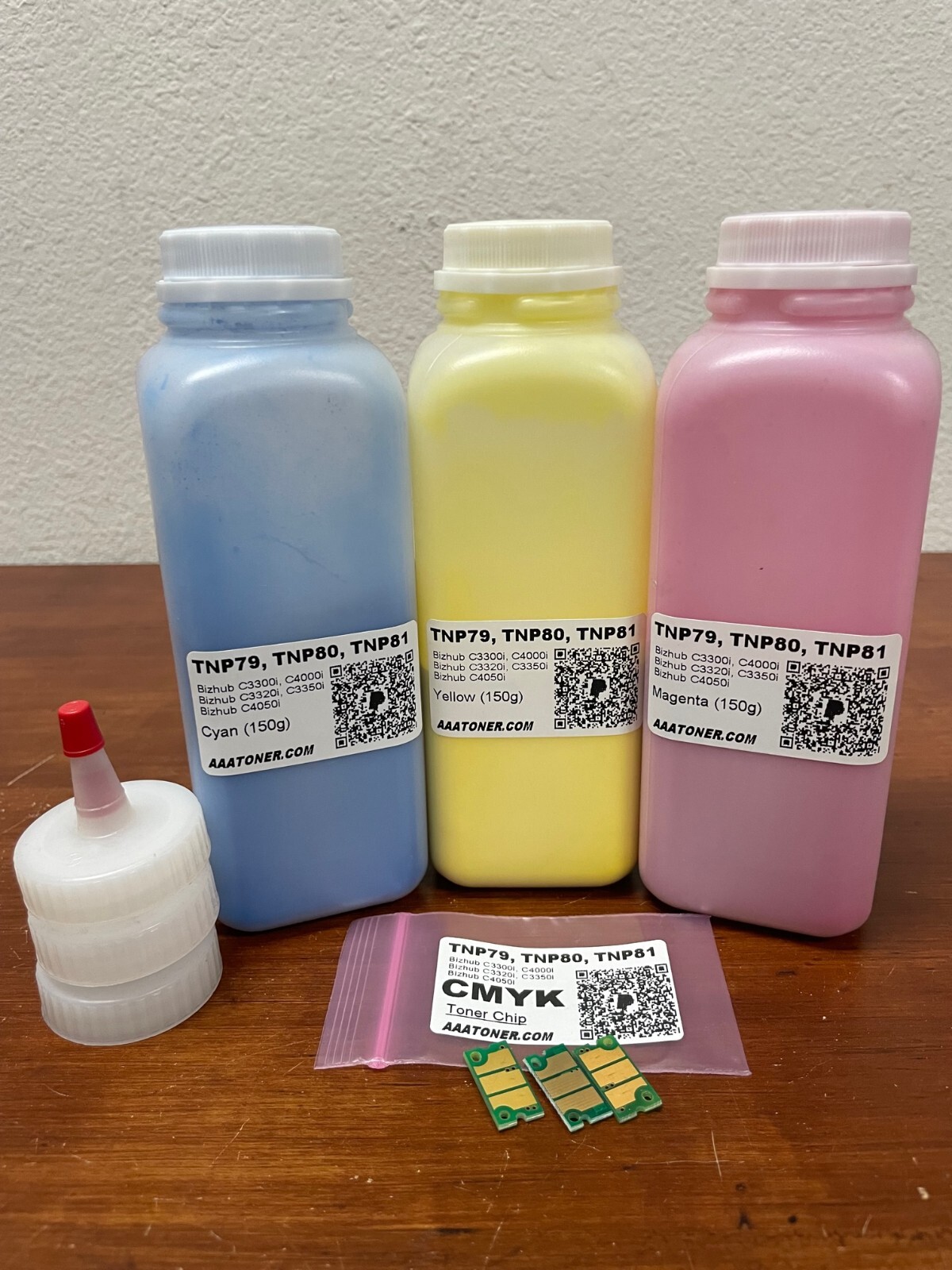 3 x Refill Toner for Konica Bizhub C3300i C4000i C3320i C3350i C4050i + 3 Chip