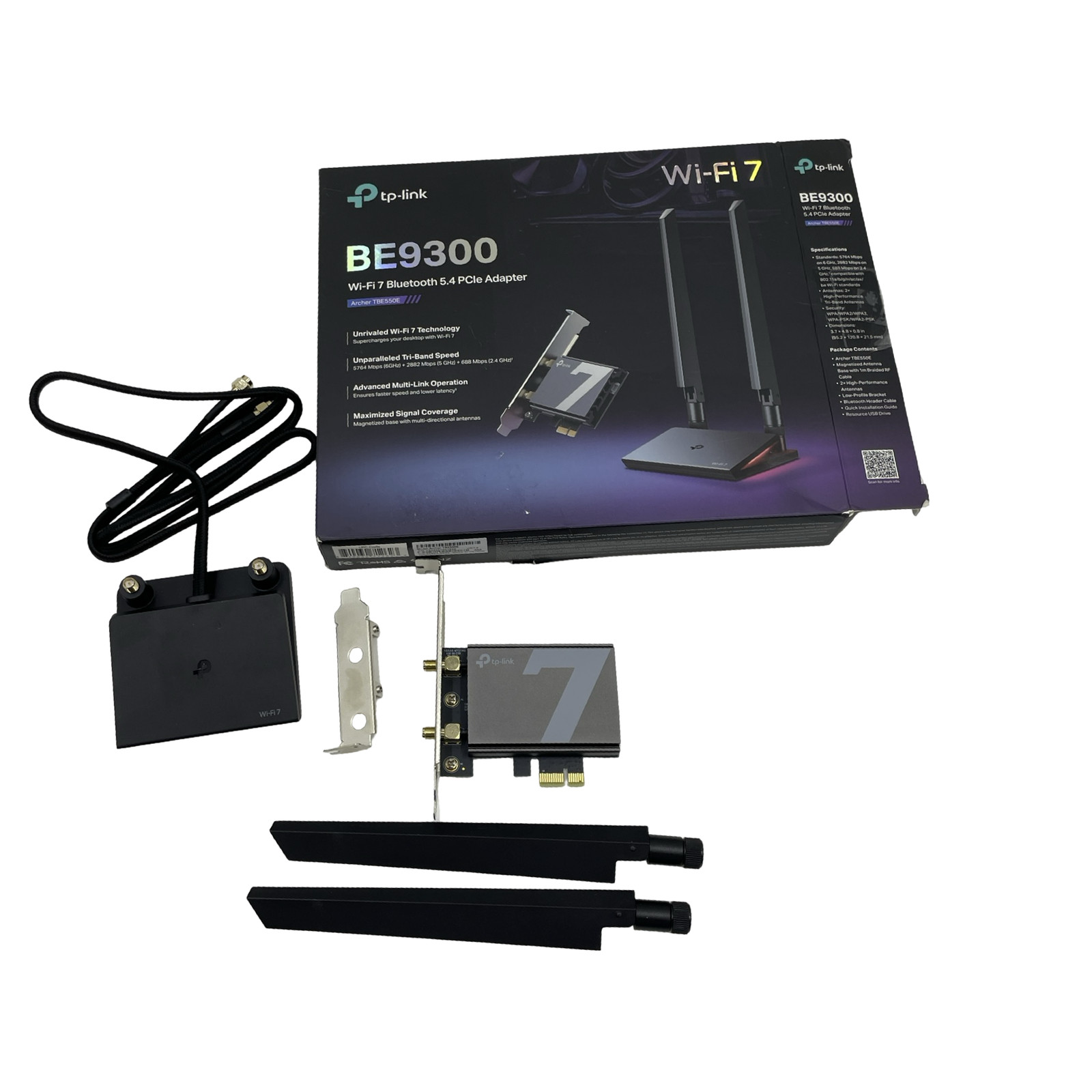 TP-Link Archer TBE550E WiFi 7 BE9300 PCIe WiFi Card for Desktop #U2633 (AR)