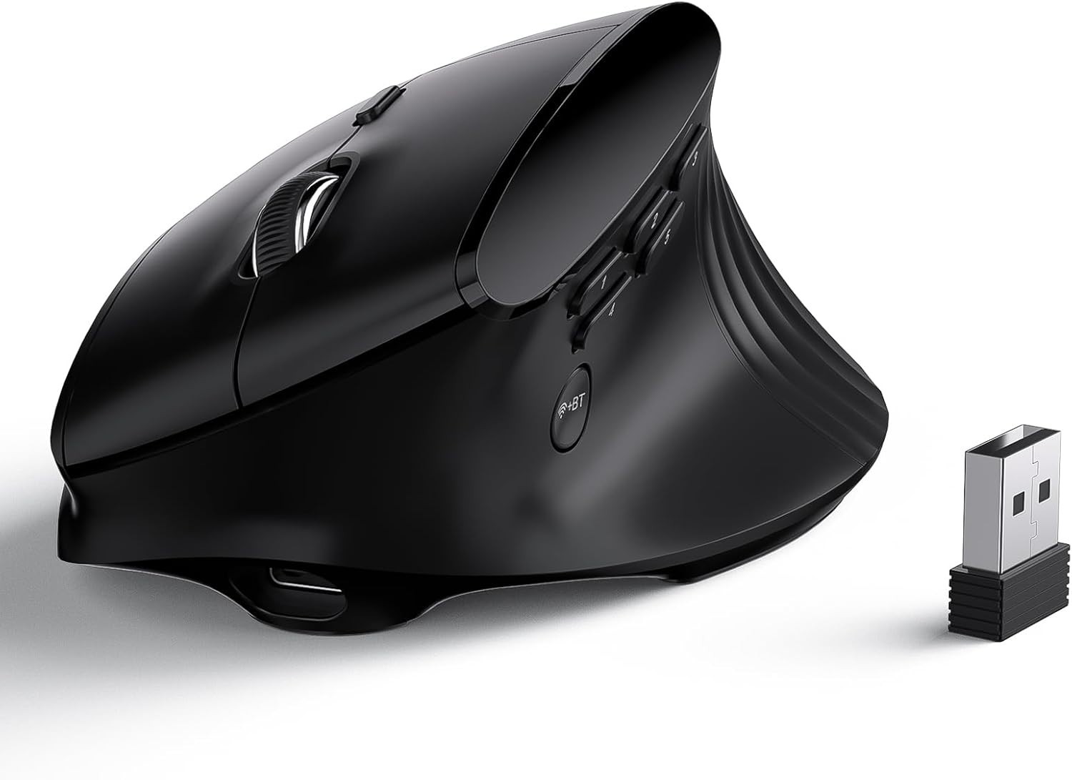 LTC GM051 Ergonomic Vertical Wireless Mouse 8K DPI RGB Programmable Rechargeable