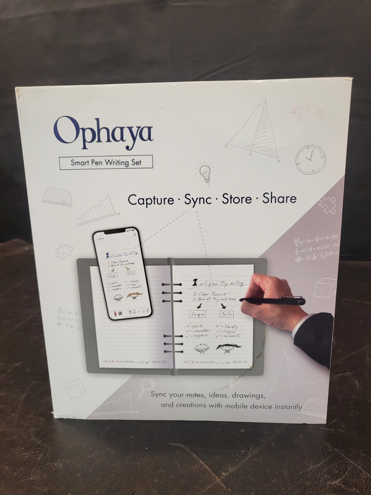 Ophaya 3 in 1 Digital Pen Smart Pen Includes Smartpen, reusable writing board.