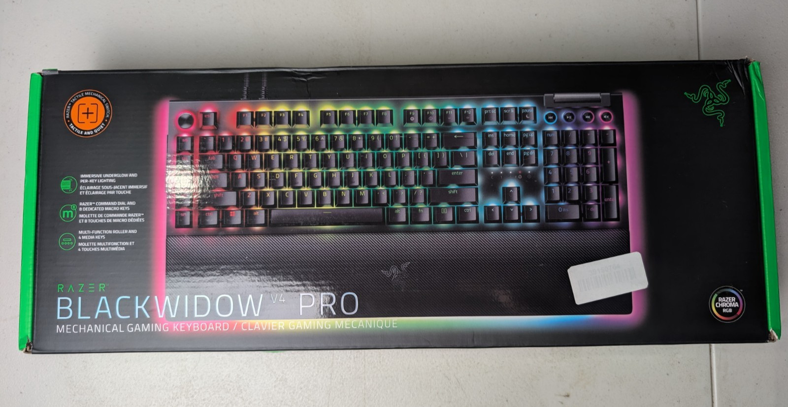 Razer BlackWidow V4 Pro Gaming Keyboard Wired Orange Switch RGB Open Box