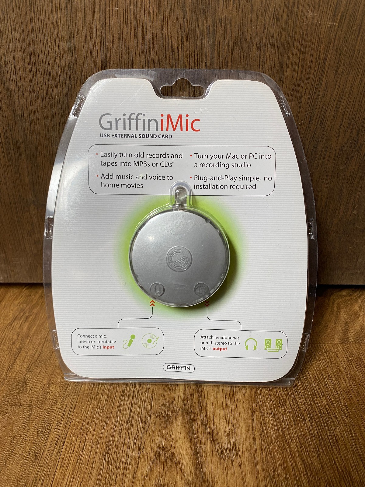 Griffin iMic 2004 USB External Sound Card MAC or PC T3041LL A New Sealed