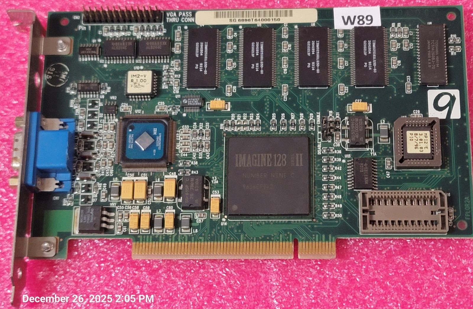 #9 Number Nine Imagine 128+Cirrus 4MB PCI Rare VGA Video Card retro Gaming #W89