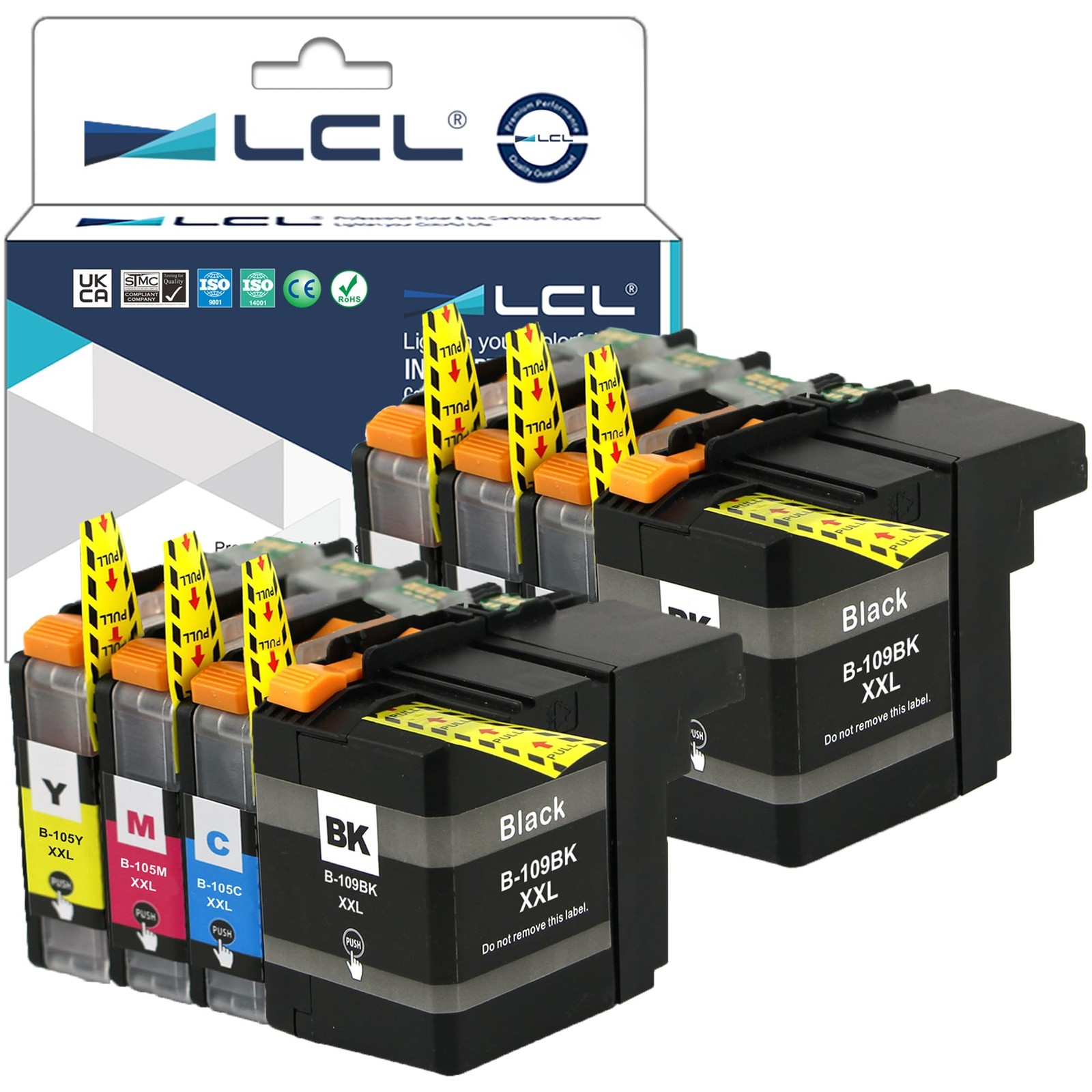 LCL Compatible Ink Cartridge for Brother LC109 LC105 2K2C2M2Y MFC-J6520DW