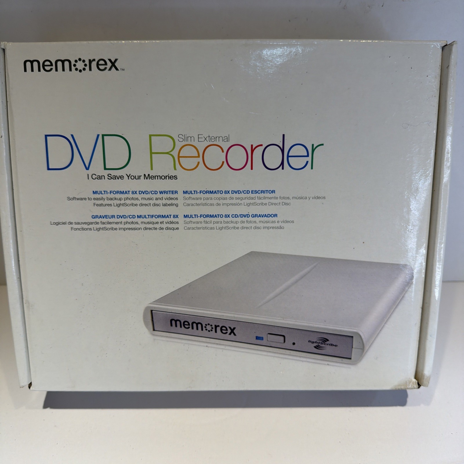 Memorex 8X Slim DVD Multi-Format Recorder External MRX-650LE v1 In Box