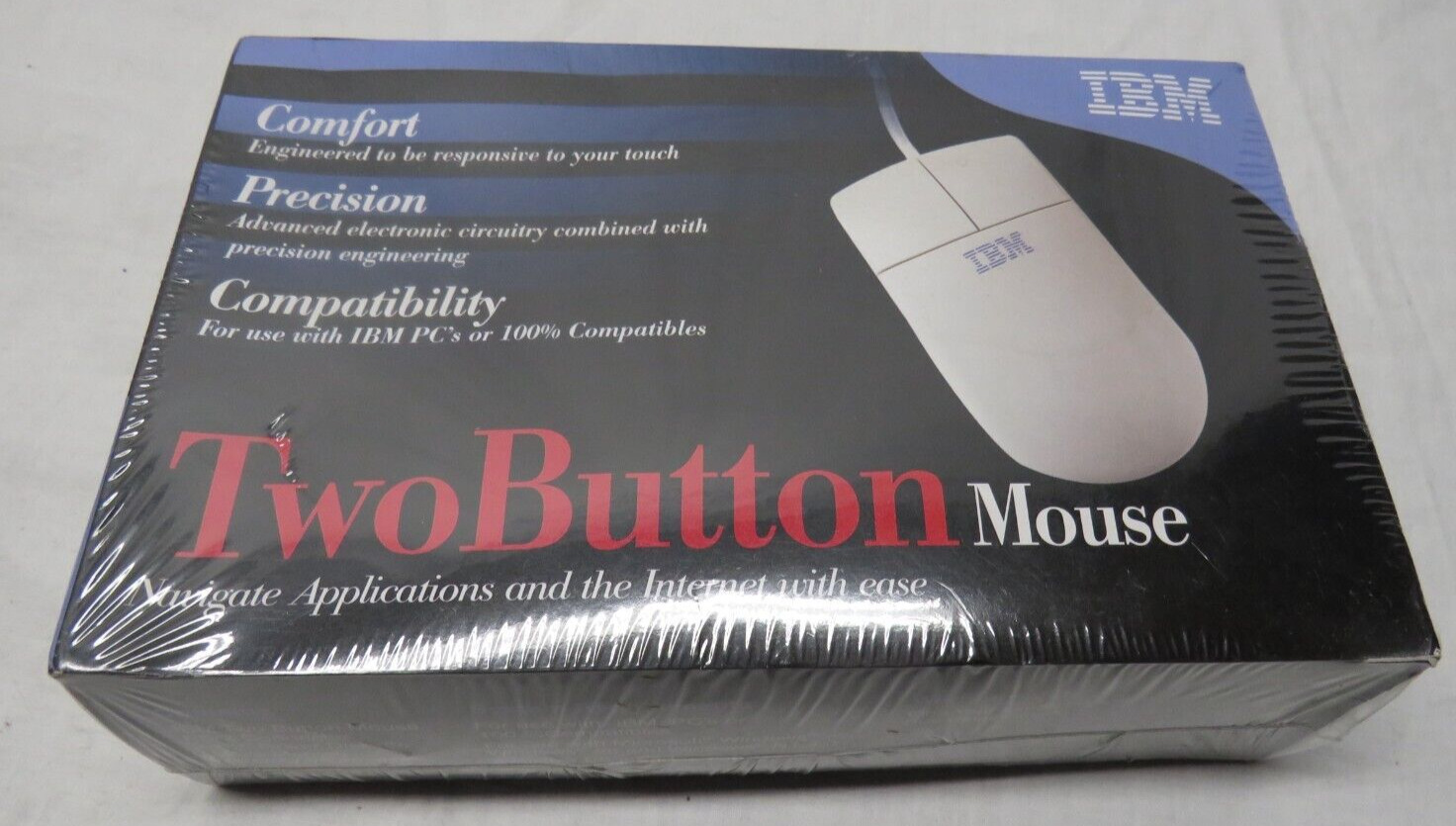 *New* Vintage IBM Two Button Computer Wired Mouse - PS2 Connector 