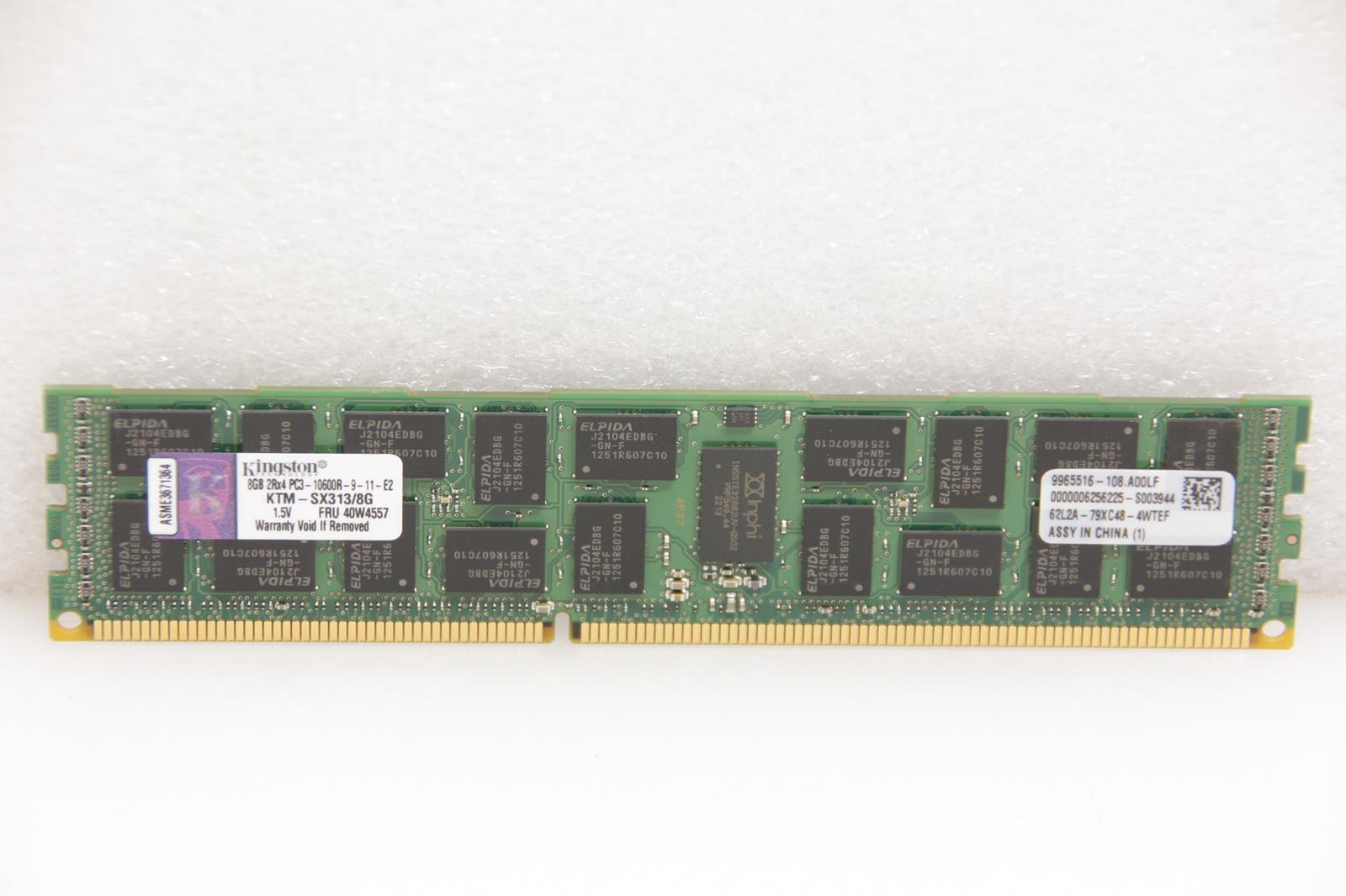 USED KINGSTON KTM-SX313/8G 8GB 2RX4 PC3-10600R DDR3 SERVER MEMORY SKU# 216231