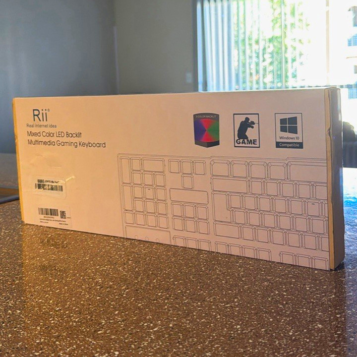Rii RK100 RK100 Wired USB Gaming Keyboard Illuminated Multimedia QWERTY EN Black