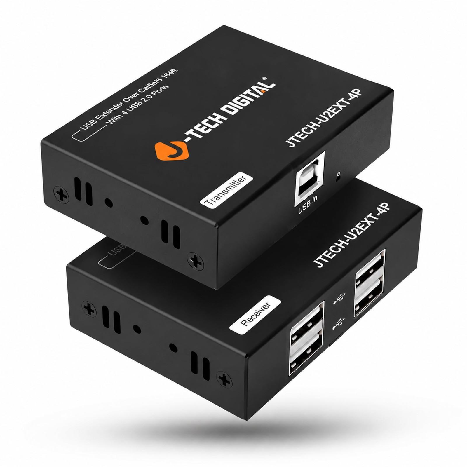 J-Tech Digital USB 2.0 Extender Over Single Cat5e/6 Ethernet 164ft, 4-Port...