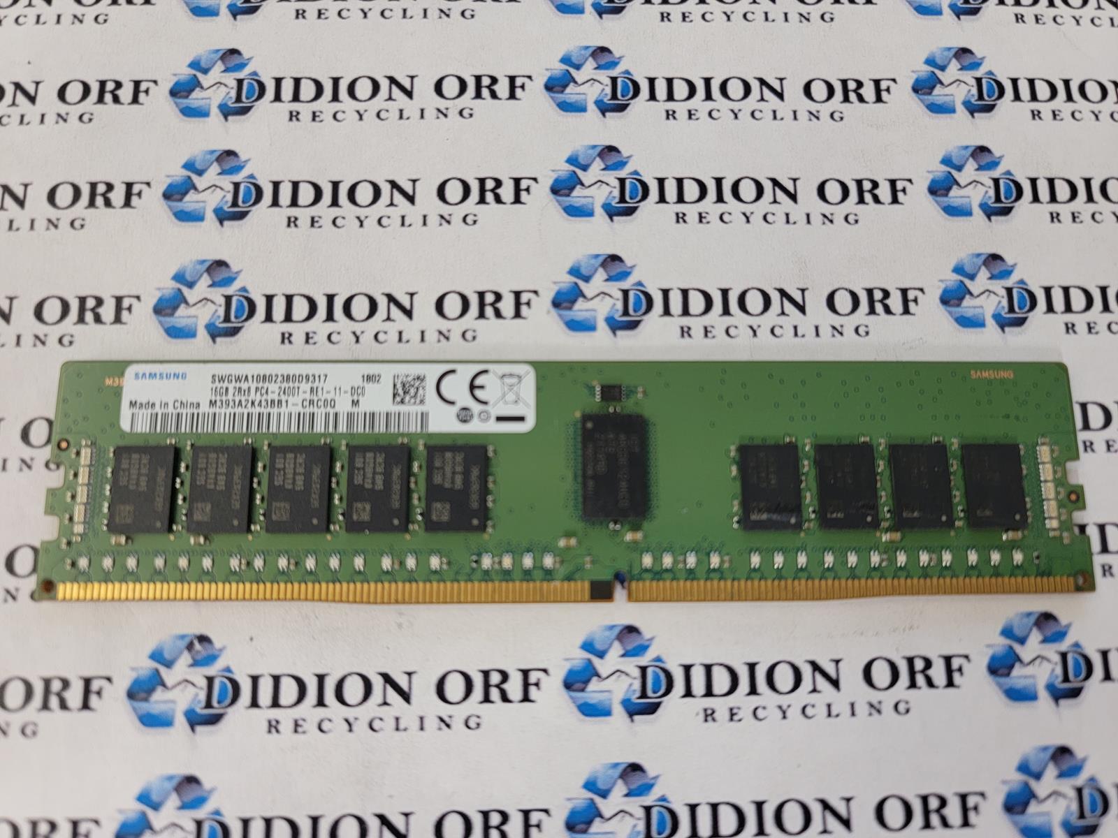 SAMSUNG 16GB DDR4 RECC 2Rx8 SERVER MEMORY 2400 MHz M393A2K43BB1-CRC SKU 7483