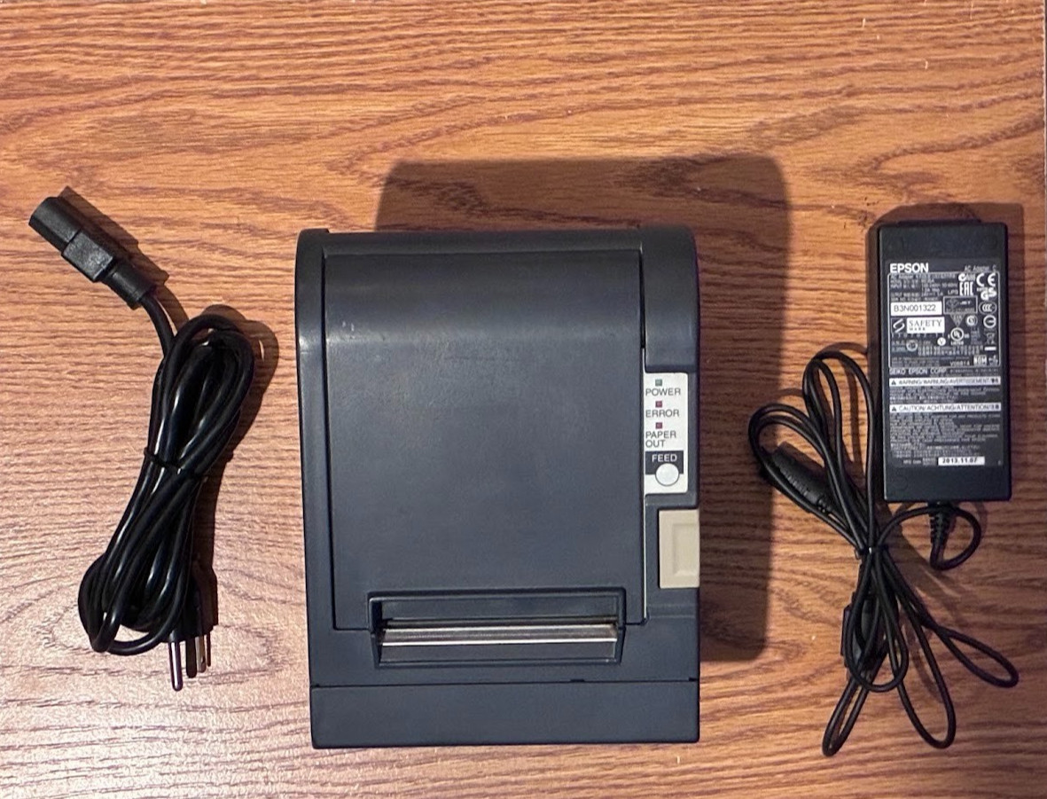 EPSON TM-T88II M129B Thermal POS Receipt Printer Serial Printer w Power : Tested