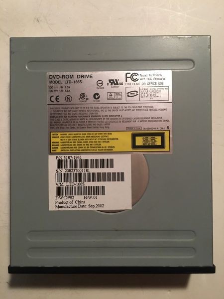 Jvc  dvd rom internal black front, ide, ltd-166s, 5187-1941