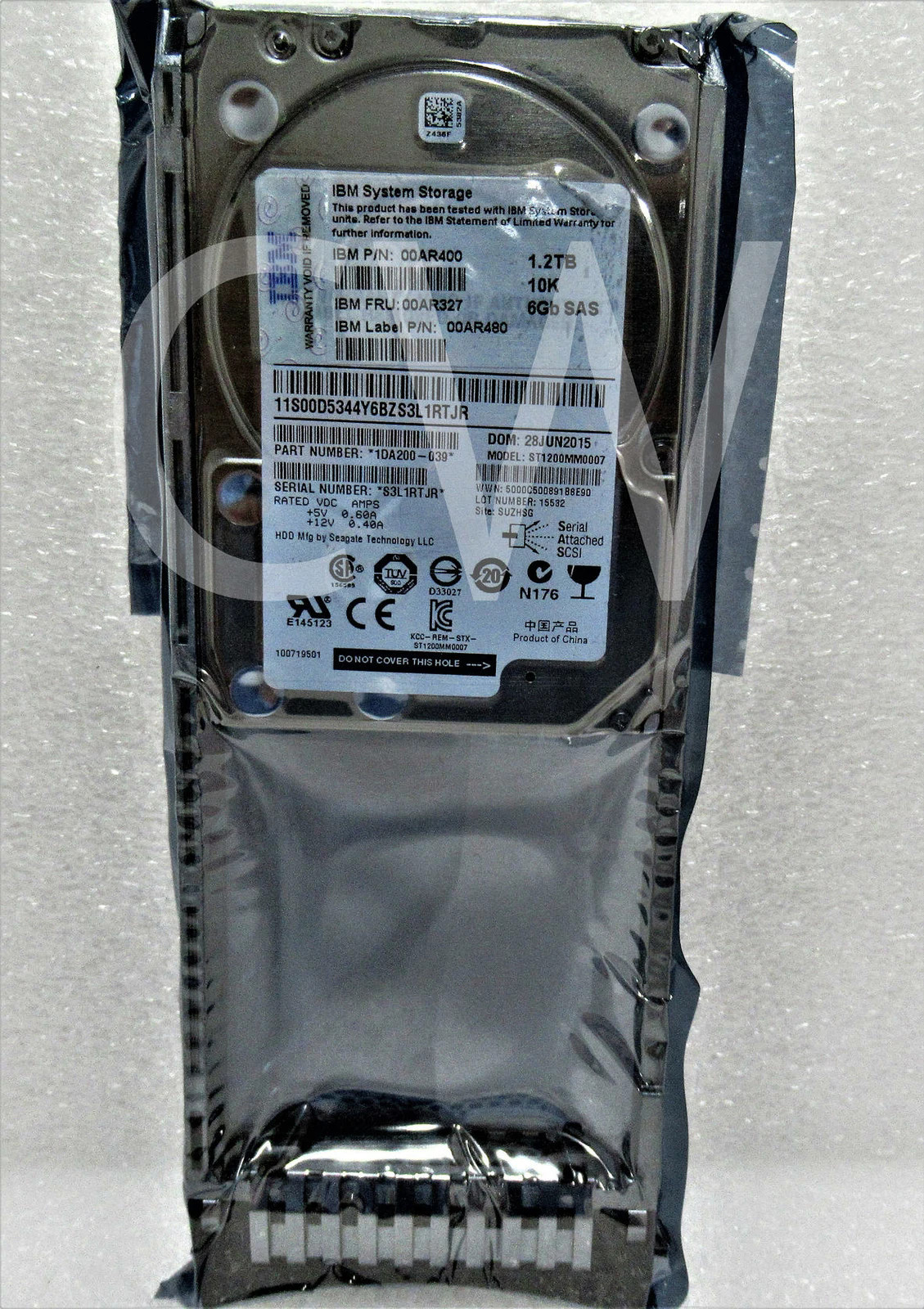 IBM 00AR327 00AR400 00AR480 1.2TB 10K RPM 6Gb/s 2.5  SAS SERVER HDD Hard Drive