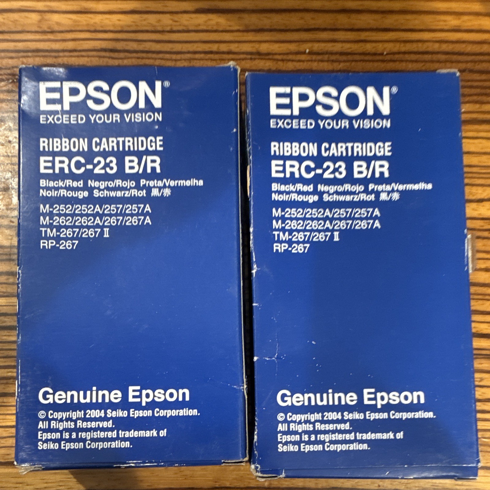 Epson ERC-23 B/R Genuine Cartridge Black/Red C43S015362 sealed 2 pack