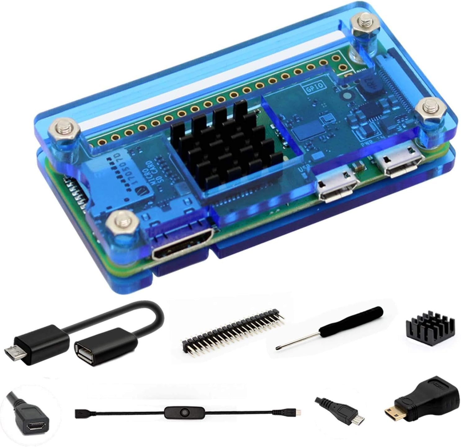 Raspberry Pi Zero Case 2 W (ARM Cortex-A53 1GHz 512MB RAM) All-in-One Board...