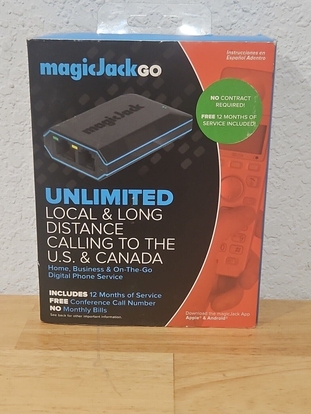 magicJack Go (K1103G) Digital Phone Service