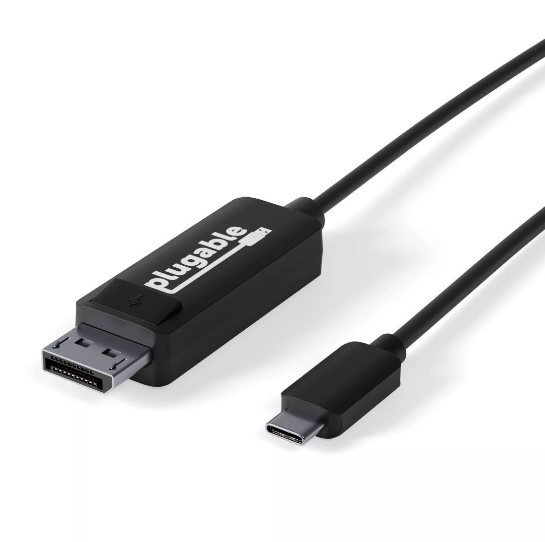 Plugable USB C to DisplayPort Adapter - 6ft (1.8m) Adapter Cable