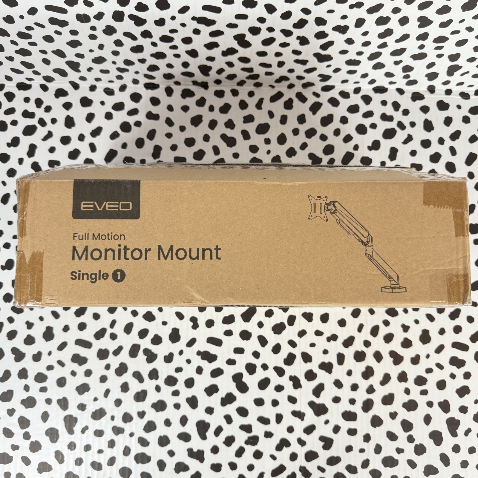 EVEO Full Motion Premium Black Single Monitor Arm 14"–34"