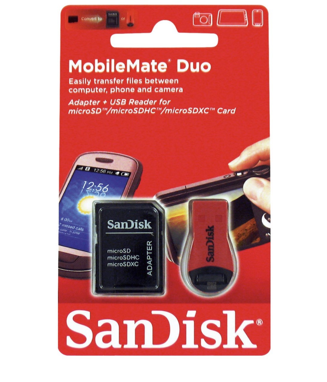 SANDISK SDDRK-121-A46 MobileMate Duo MicroSD Card Reader & Adapter