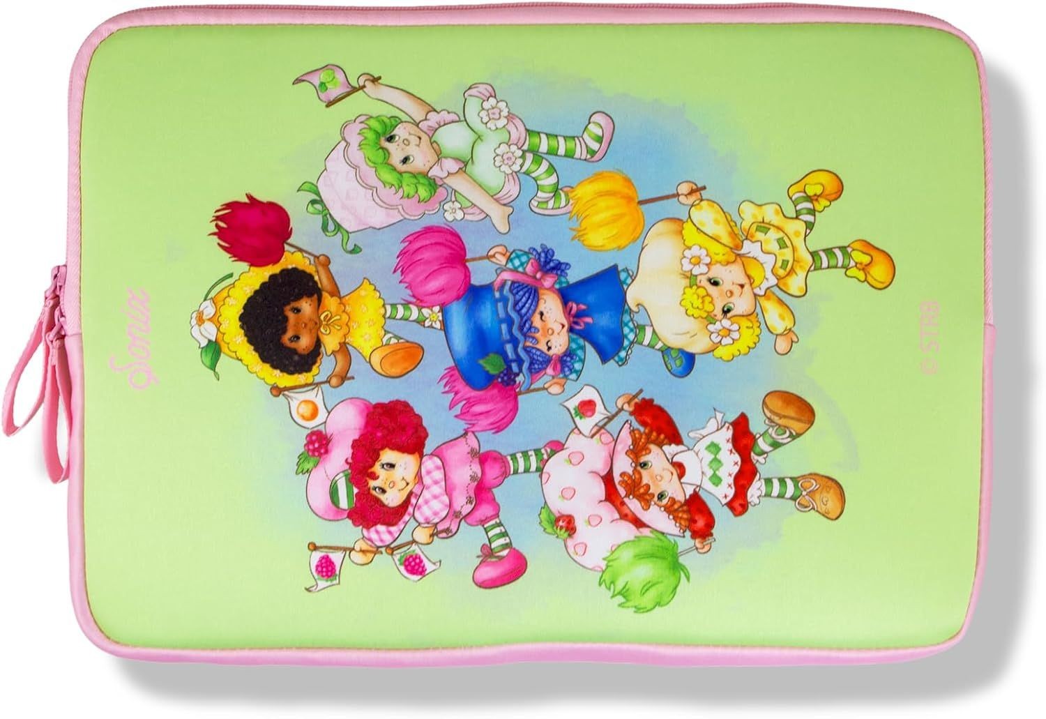 Slim Laptop Sleeve 16 inch, Neoprene Computer Cover Case, Strawberry Shortcake B