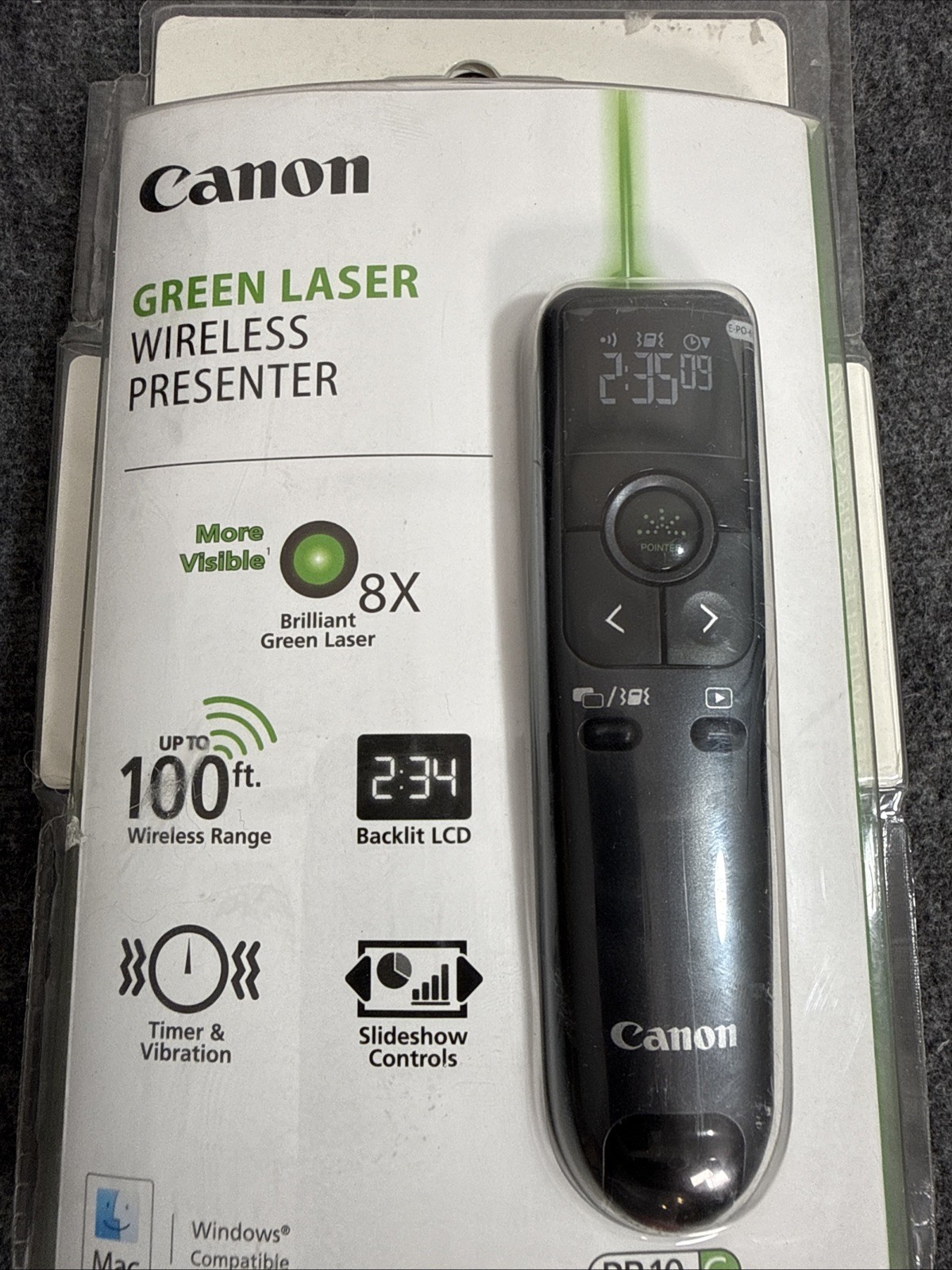 Canon Remote PR10-G Green Laser Wireless Presenter USB Dongle New