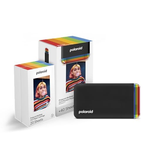 Polaroid Hi-Print + Paper Bundle - 2nd Generation Bluetooth Connected 2x3 Pocket