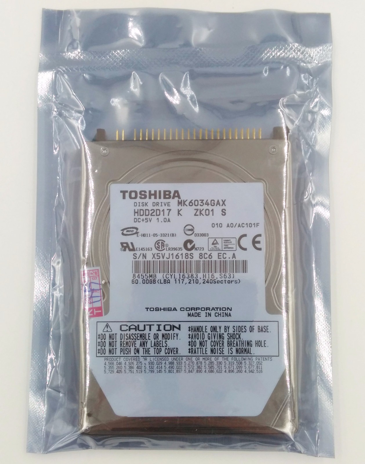 10pcs Toshiba MK6034GAX 60 GB 5400 RPM Internal IDE 2.5" Hard Drive