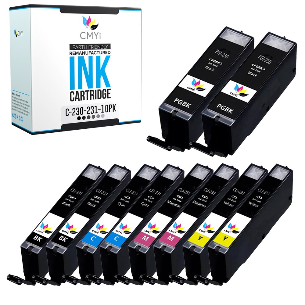 CMYi 10-Pack Compatible Canon 230 and 231 Ink Cartridges for PIXMA TS8820