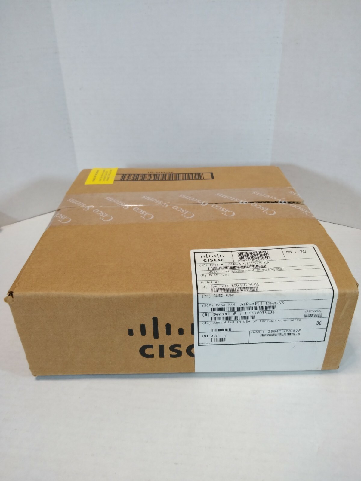 CISCO AIR-AP1141N-A-K9 AIRONET 1141N WIRELESS Access Point Stand Alone 