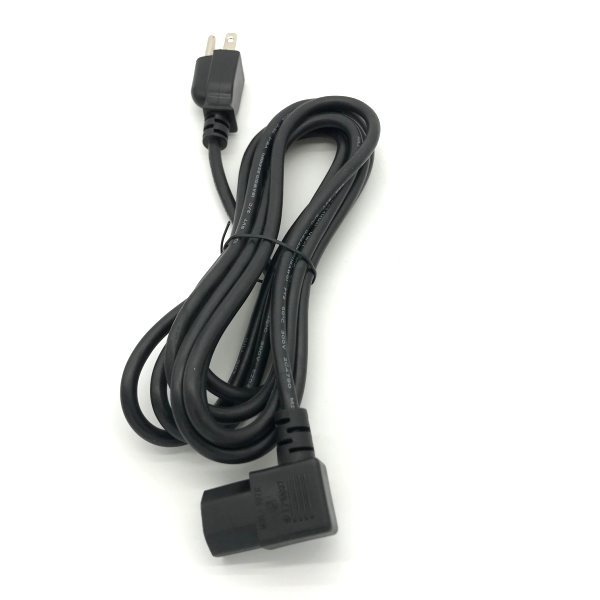 10FT 90 Degree Universal 3Prong AC Power Cable 18AWG Computer Printer Monitor TV