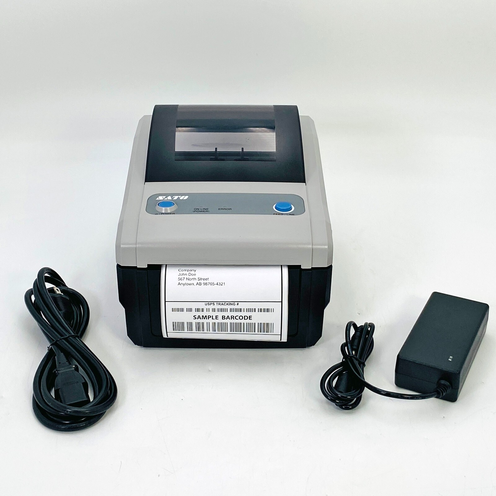 TESTED SATO CG412DT-LAN Direct Thermal Barcode Label Tag Printer USB Ethernet