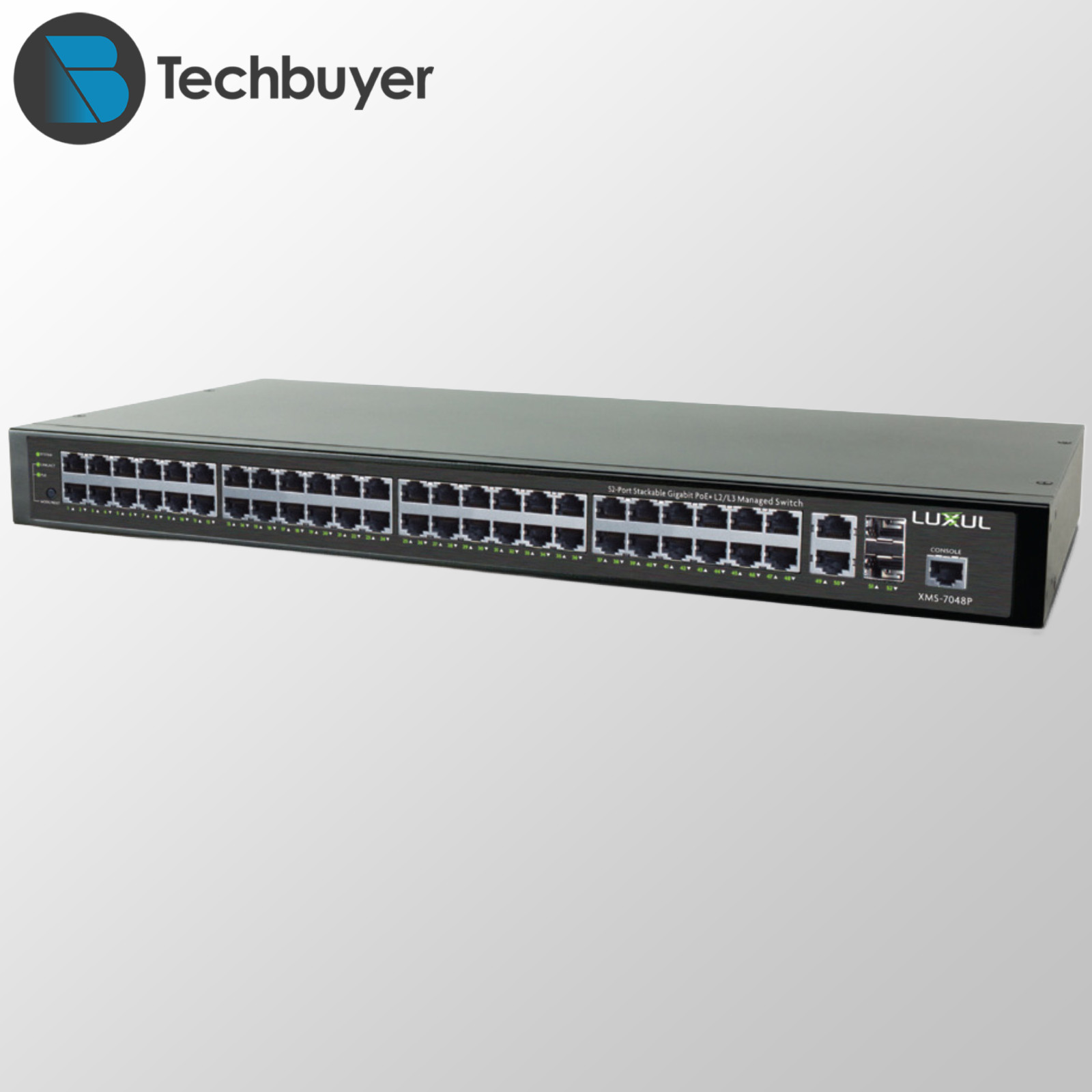LUXUL 52-Port Stackable Gigabit PoE+ L2/L3 Managed Switch XMS-7048P | TESTED