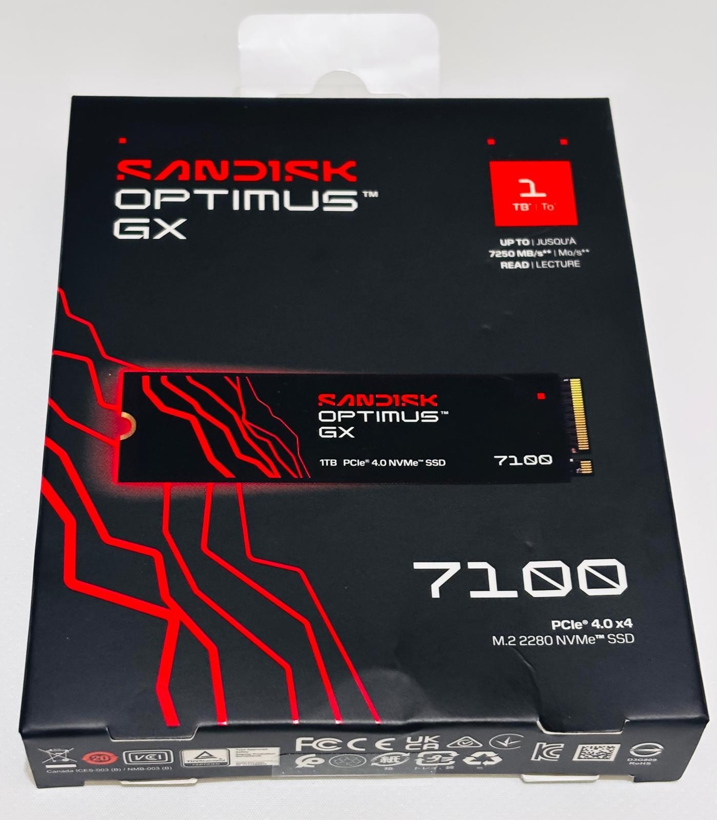 SANDISK - 1TB Optimus GX 7100 PCIe 4.0 x4 M.2 2280 NVMe SSD-New & Sealed